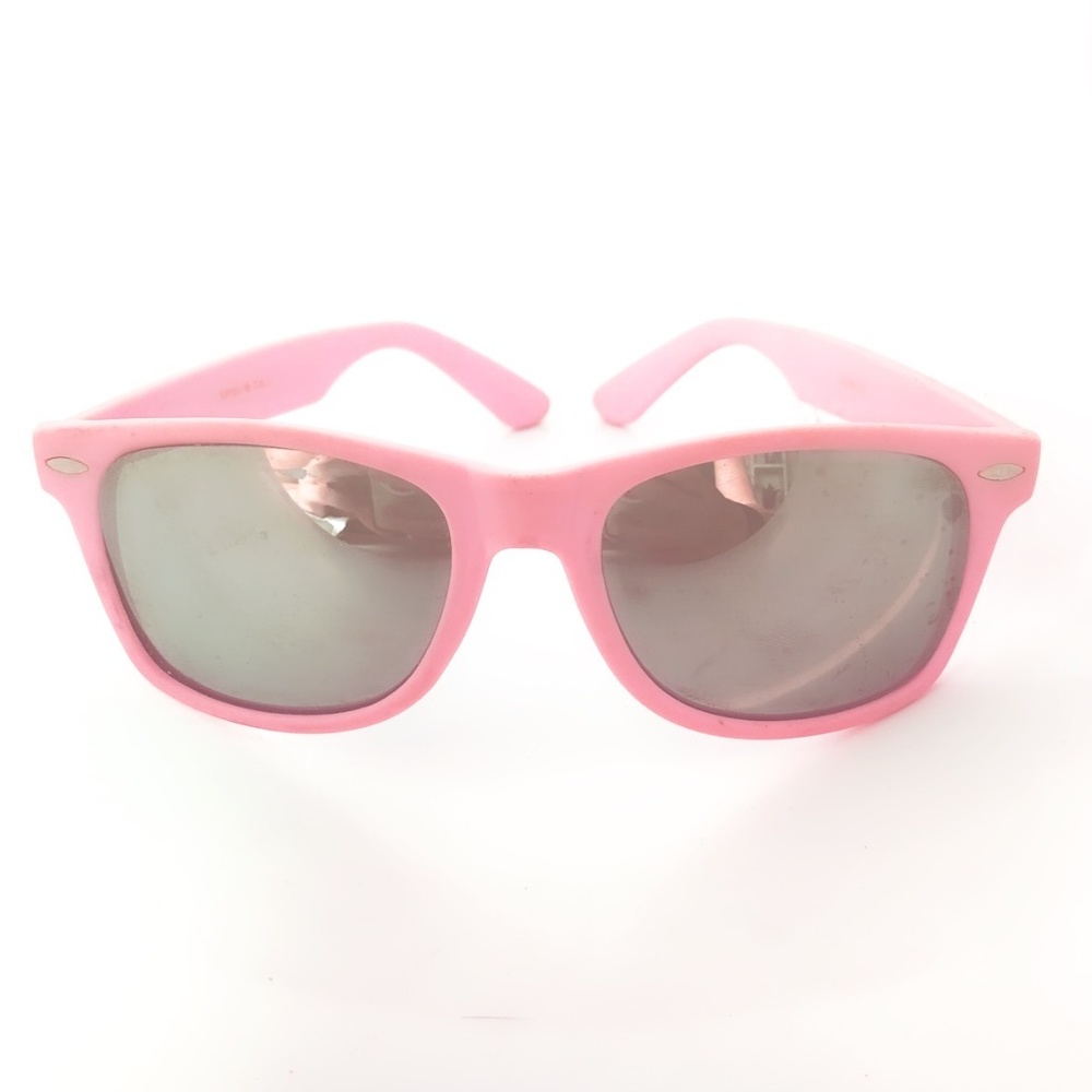 Matte Pink Mirrored Lens Wayfarer sunglasses